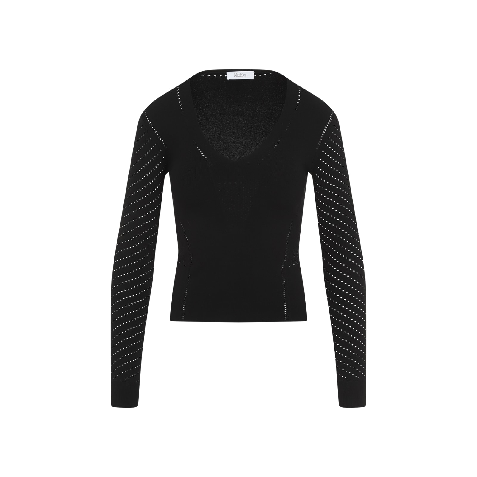 Shop Max Mara Nadar V-neck Sweater In Nero