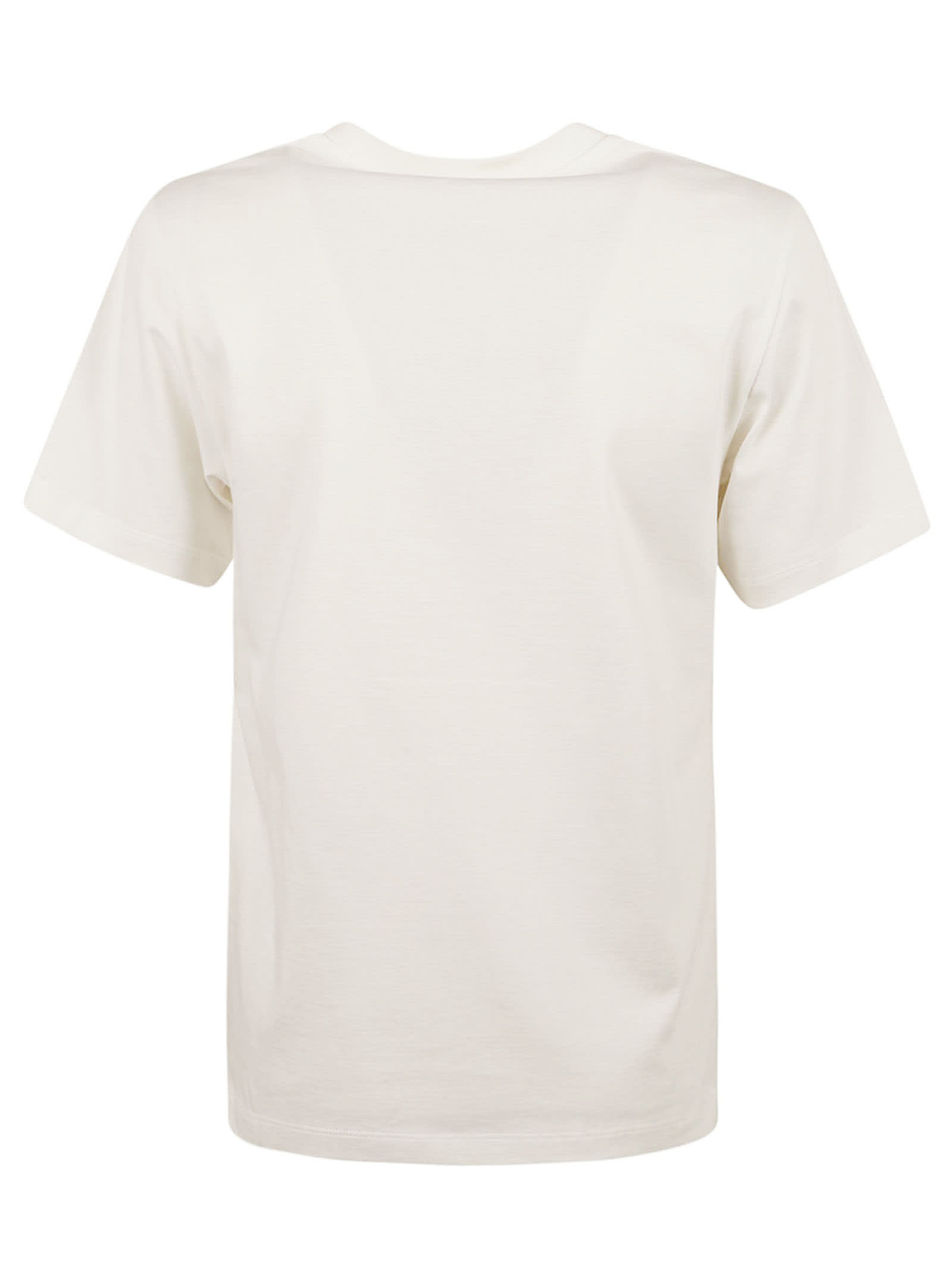 Shop Rabanne Embellished Logo Regular T-shirt In White