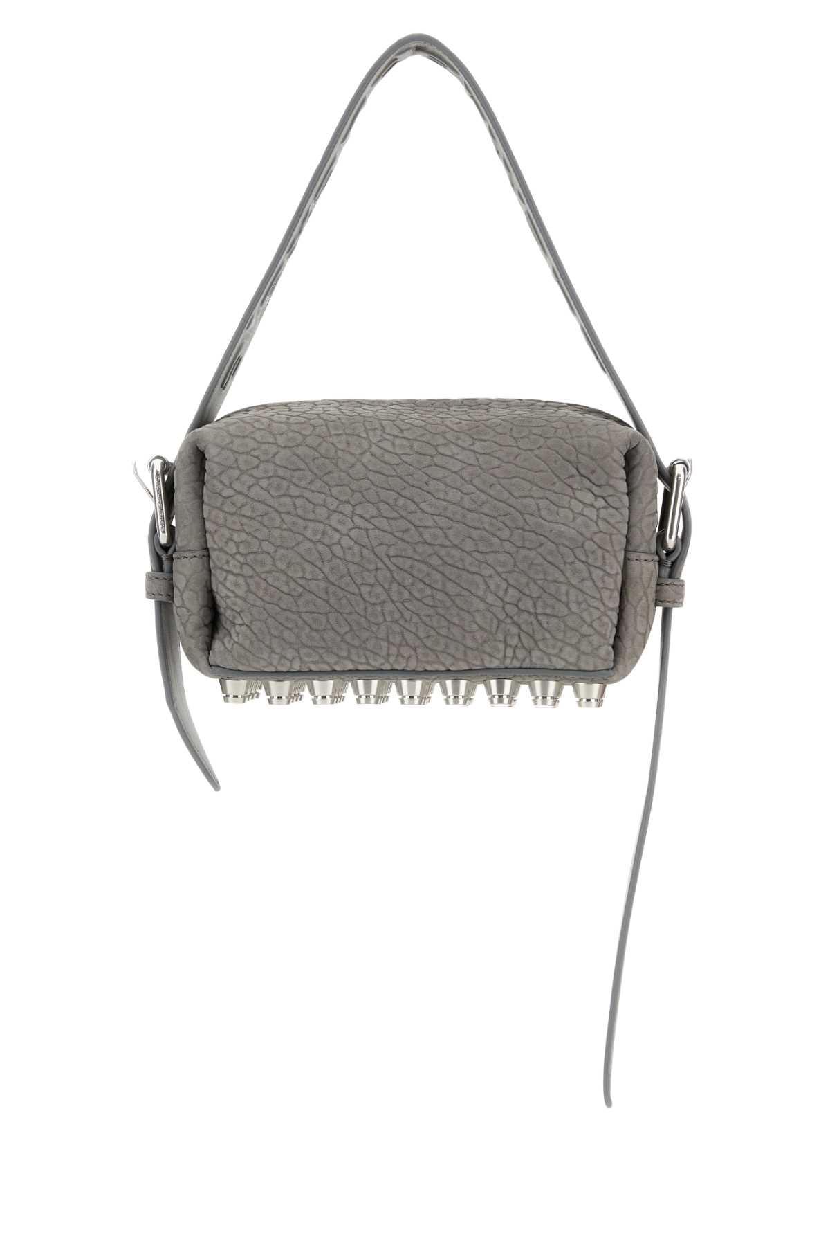 Grey Nabuk Small Ricco Shoulder Bag