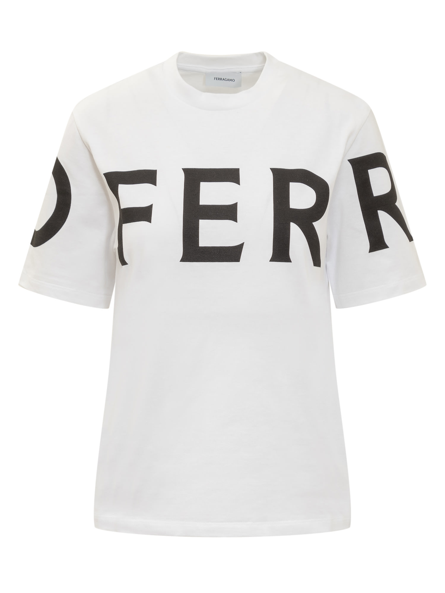 Shop Ferragamo Manifesto T-shirt In Bianco
