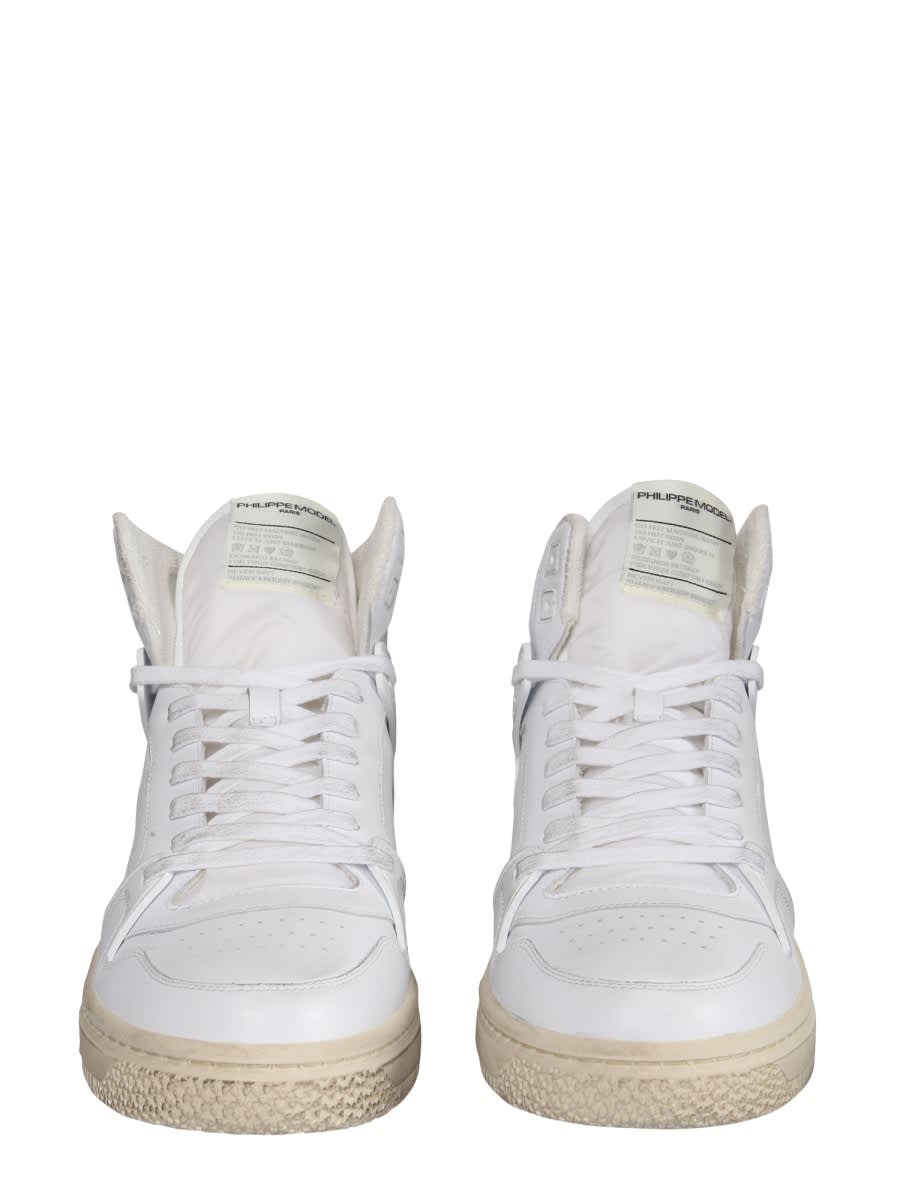 Shop Philippe Model Great Tall Sneakers In White