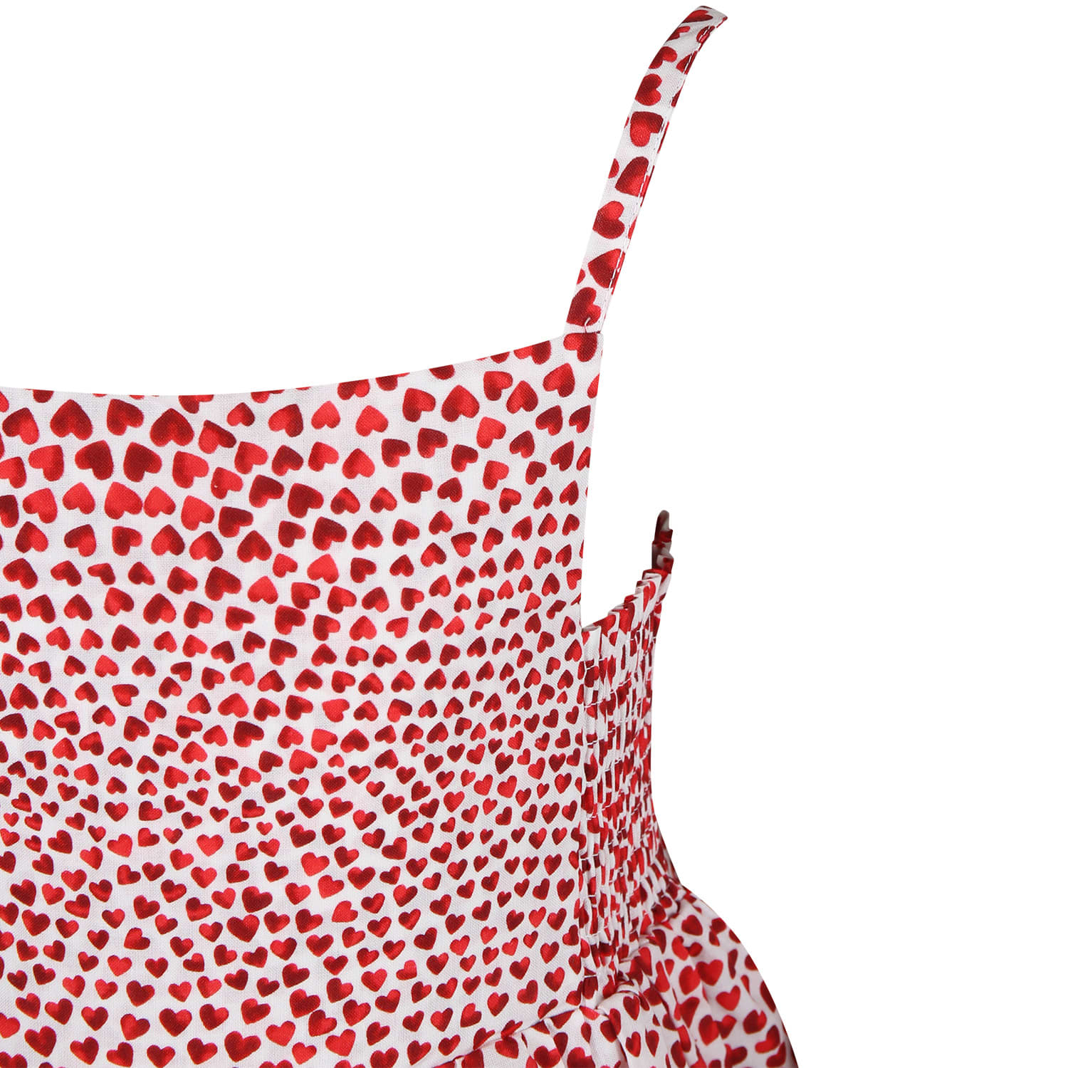 Shop Stella Mccartney Red Dress For Girl With Hearts
