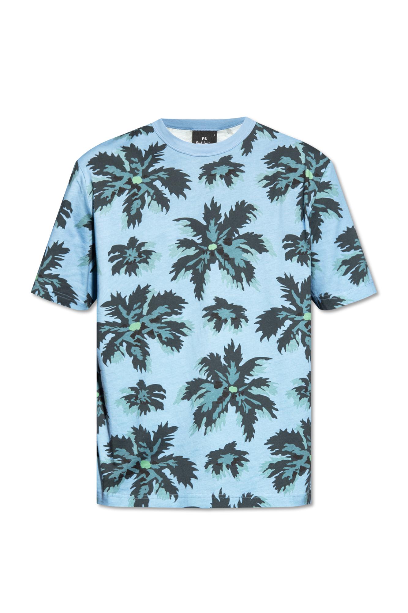 Shop Paul Smith Printed T-shirt In Blue