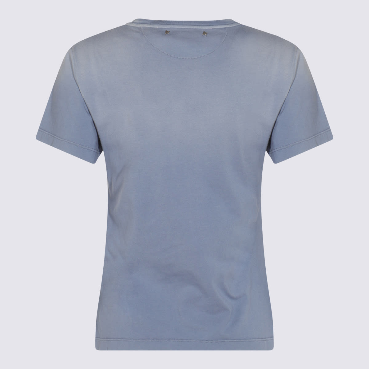 Golden Goose Blue Cotton T-shirt In Blue