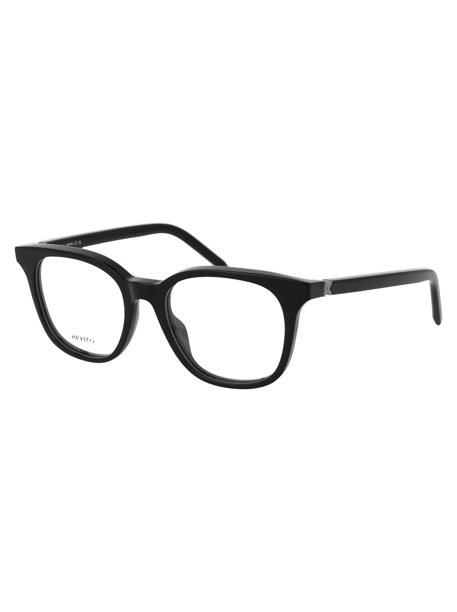 Kenzo Shiny Black Plastic Glasses In 001 Shiny Black