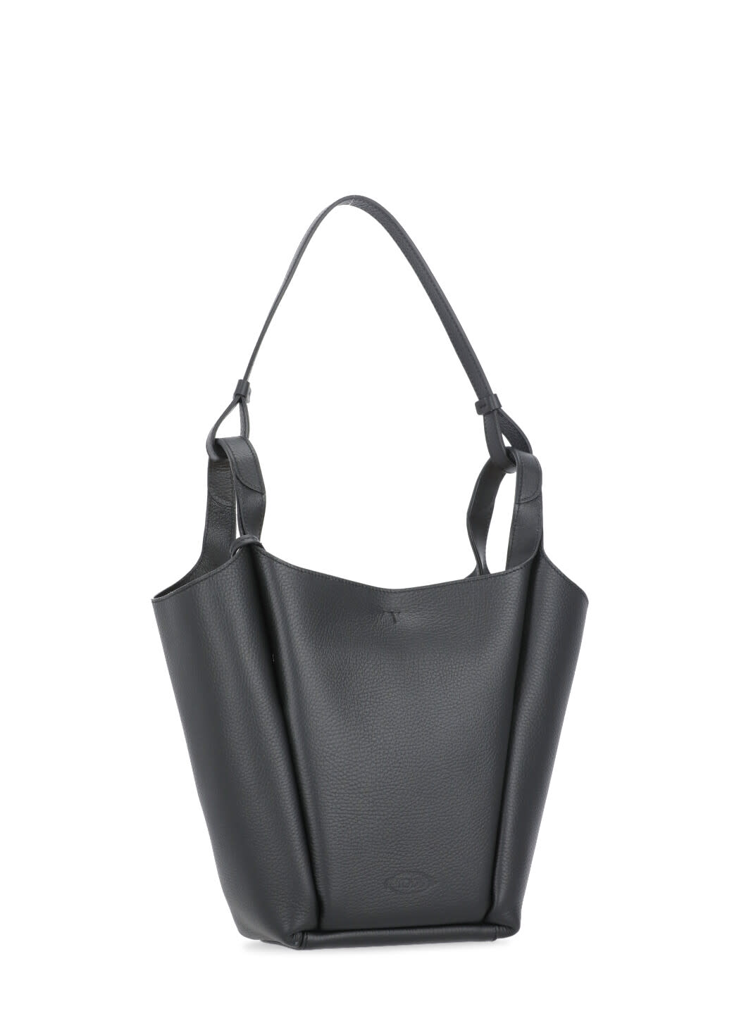 Shop Tod's Leather Shoulder Bag In Black