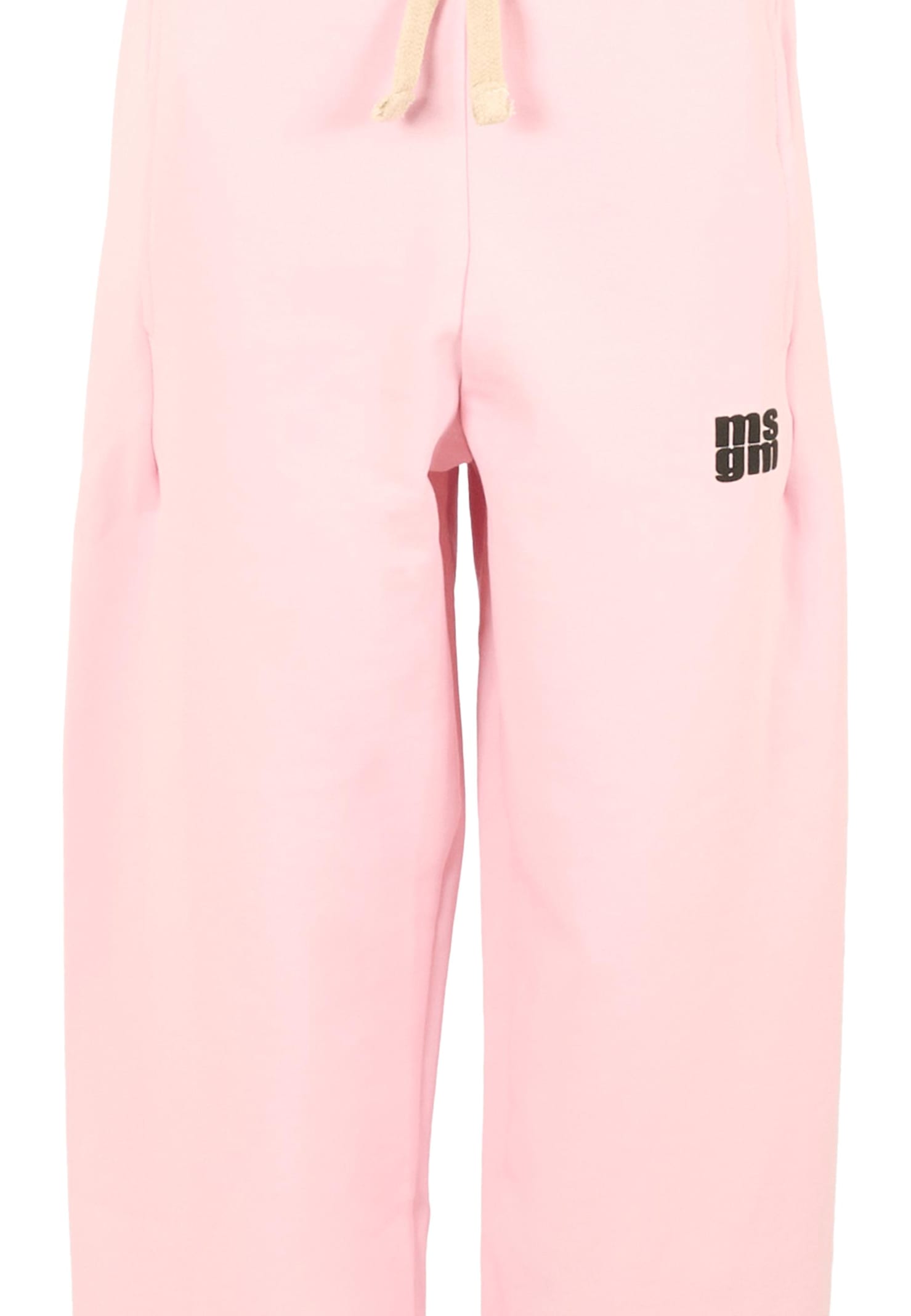 Msgm Logo-print Sweatpants In Pink