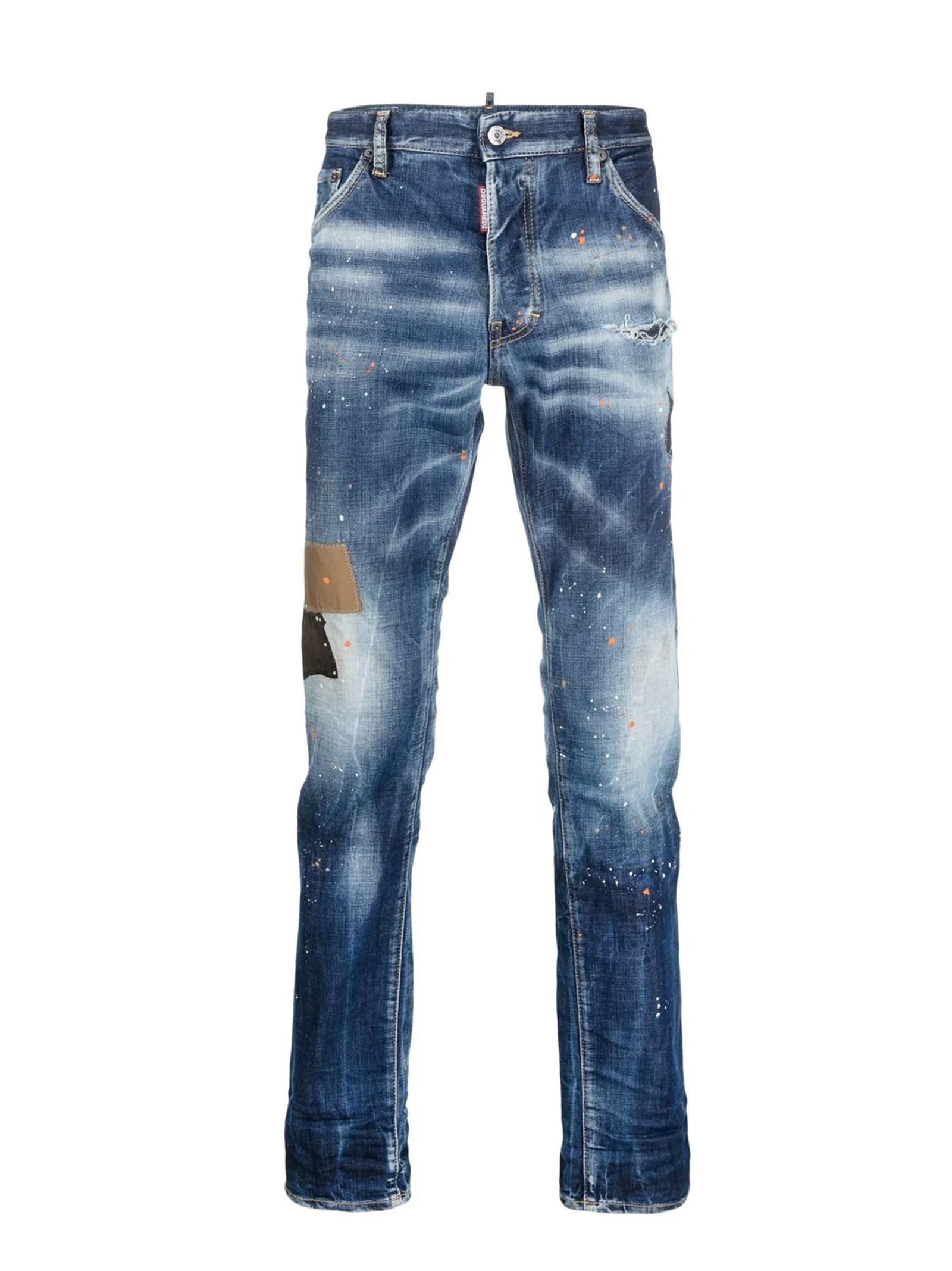 Dsquared2 Dark Warm Patch Wash Cool Guy Jeans