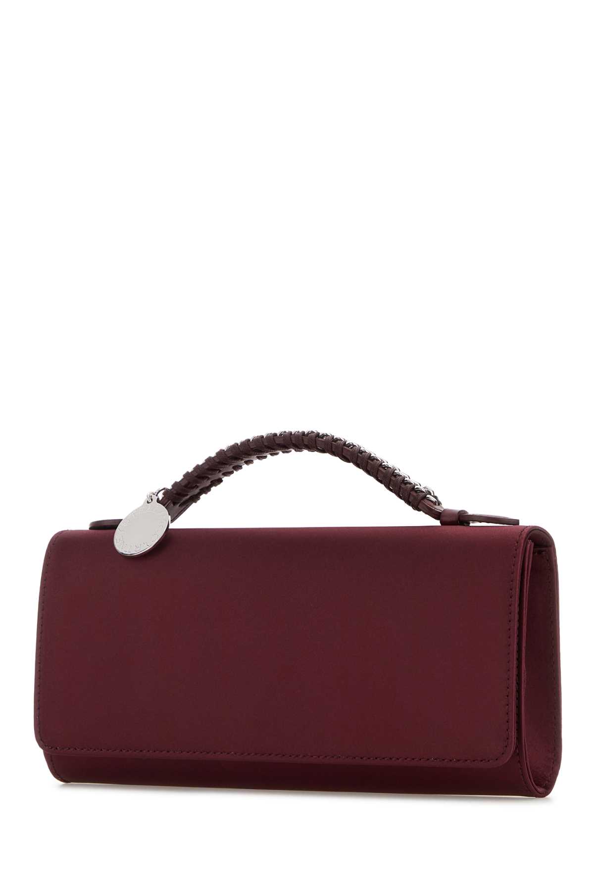 Stella Mccartney Burgundy Satin Falabella Handbag In Red