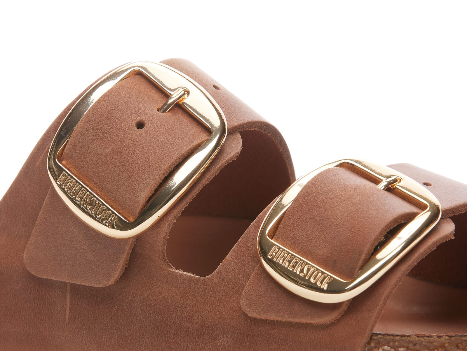 Shop Birkenstock Arizona Big Buckle Sandals In Leather Brown