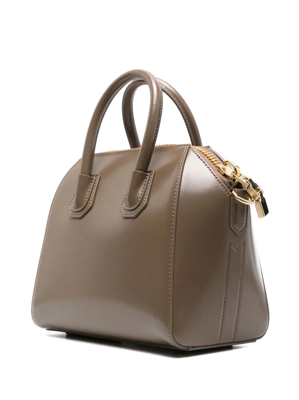 Shop Givenchy Taupe Mini Antigona Bag In Brown