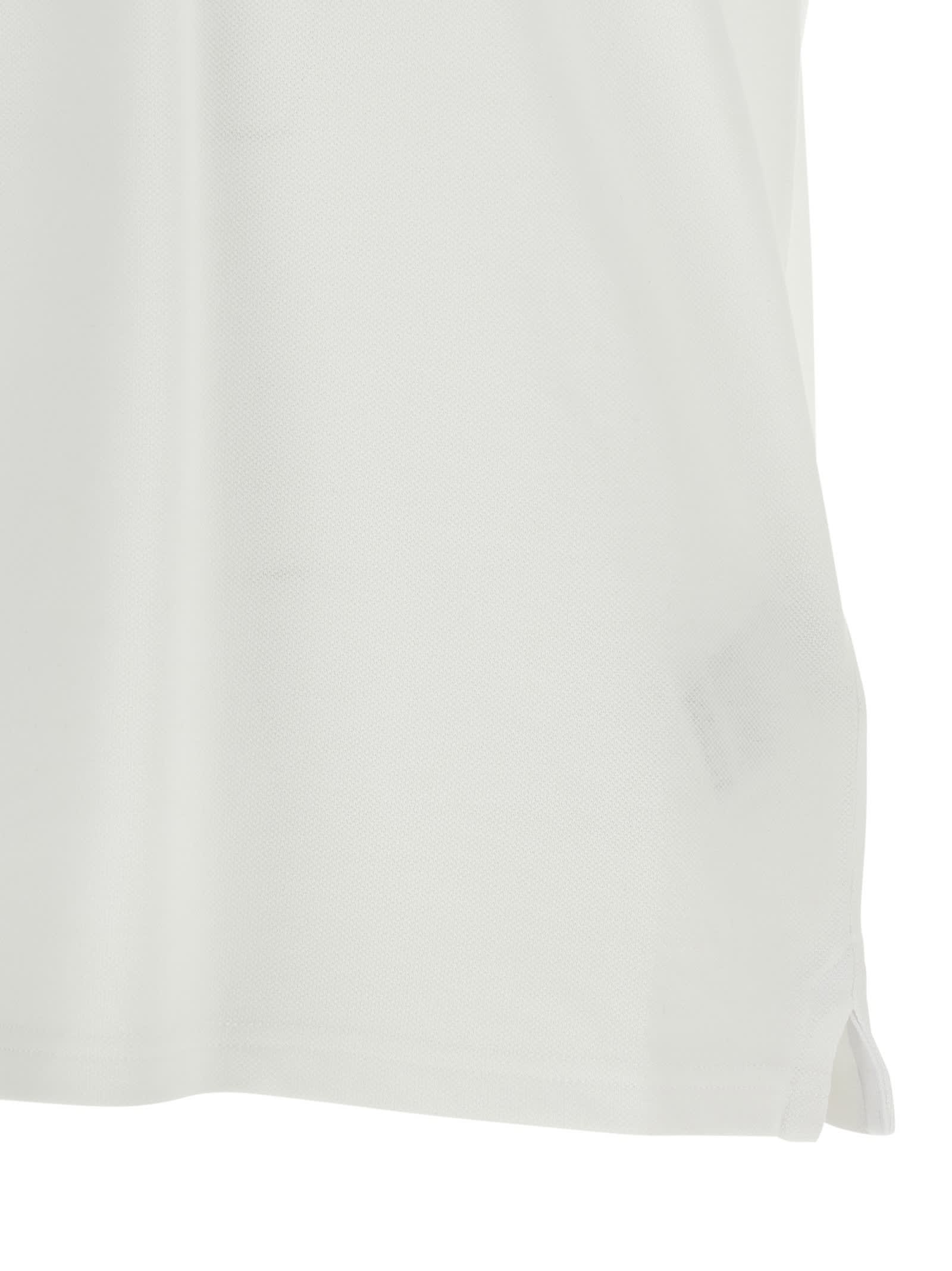 Moncler Cotton Polo Shirt With Logo In White