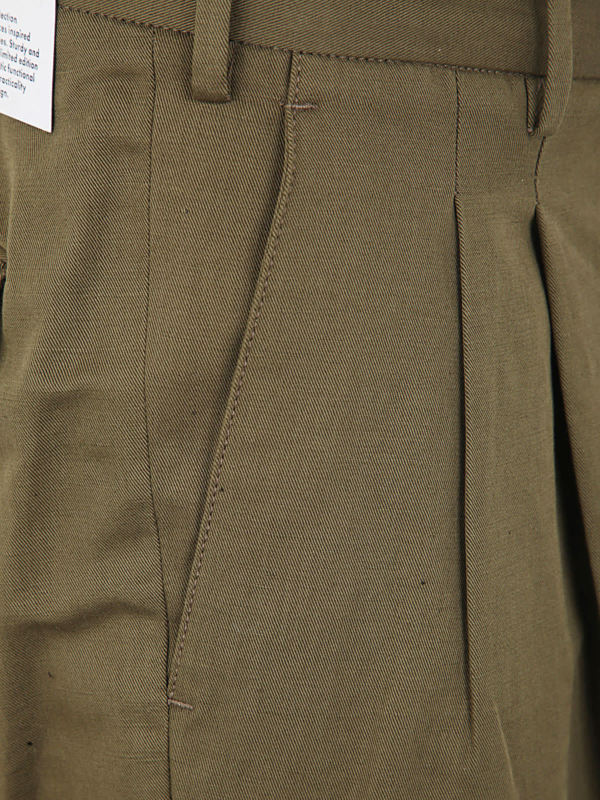 Shop Pt01 Man Reporter Trousers With Double Pences In Military
