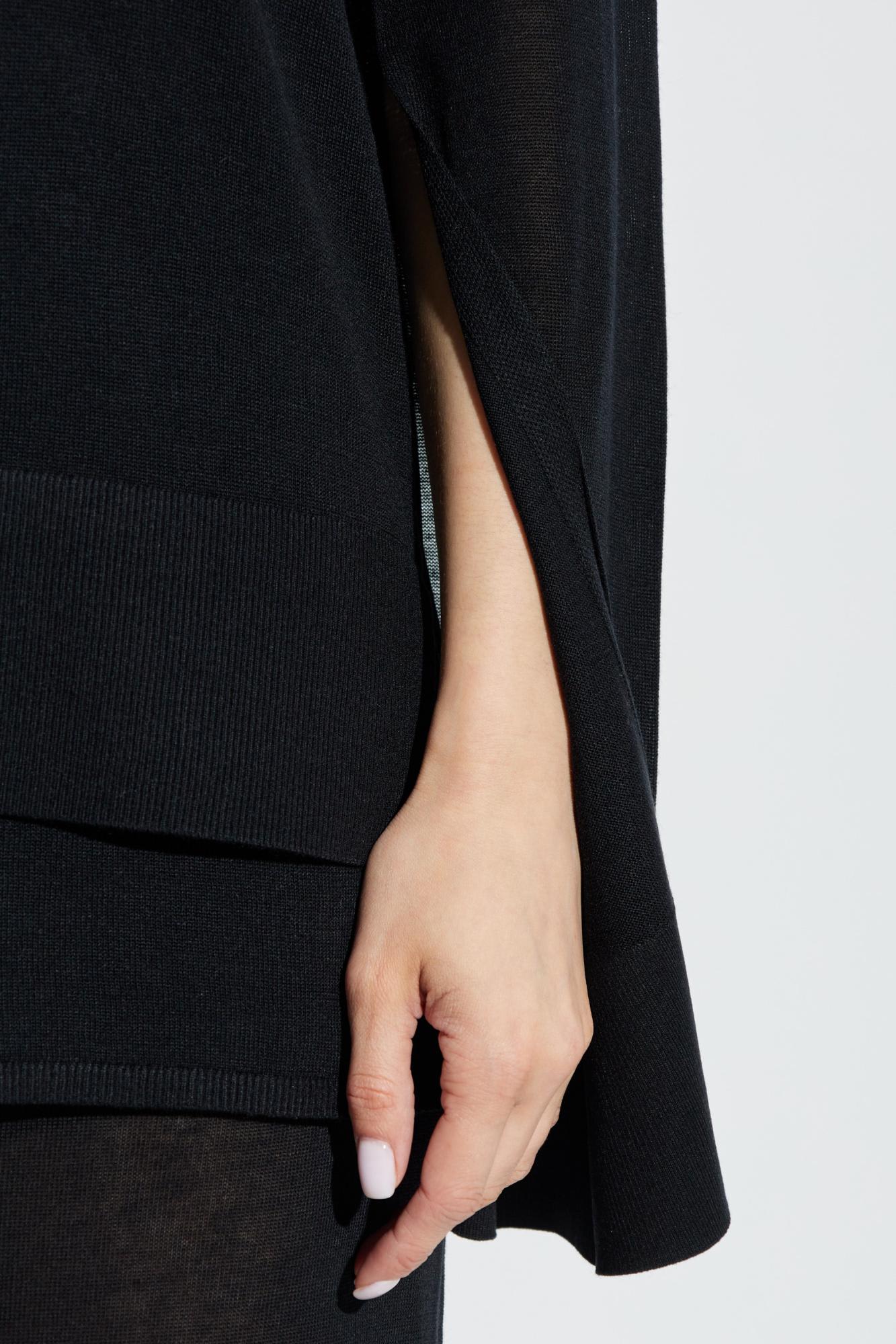 Totême Toteme Sweater With Flared Sleeves In Black