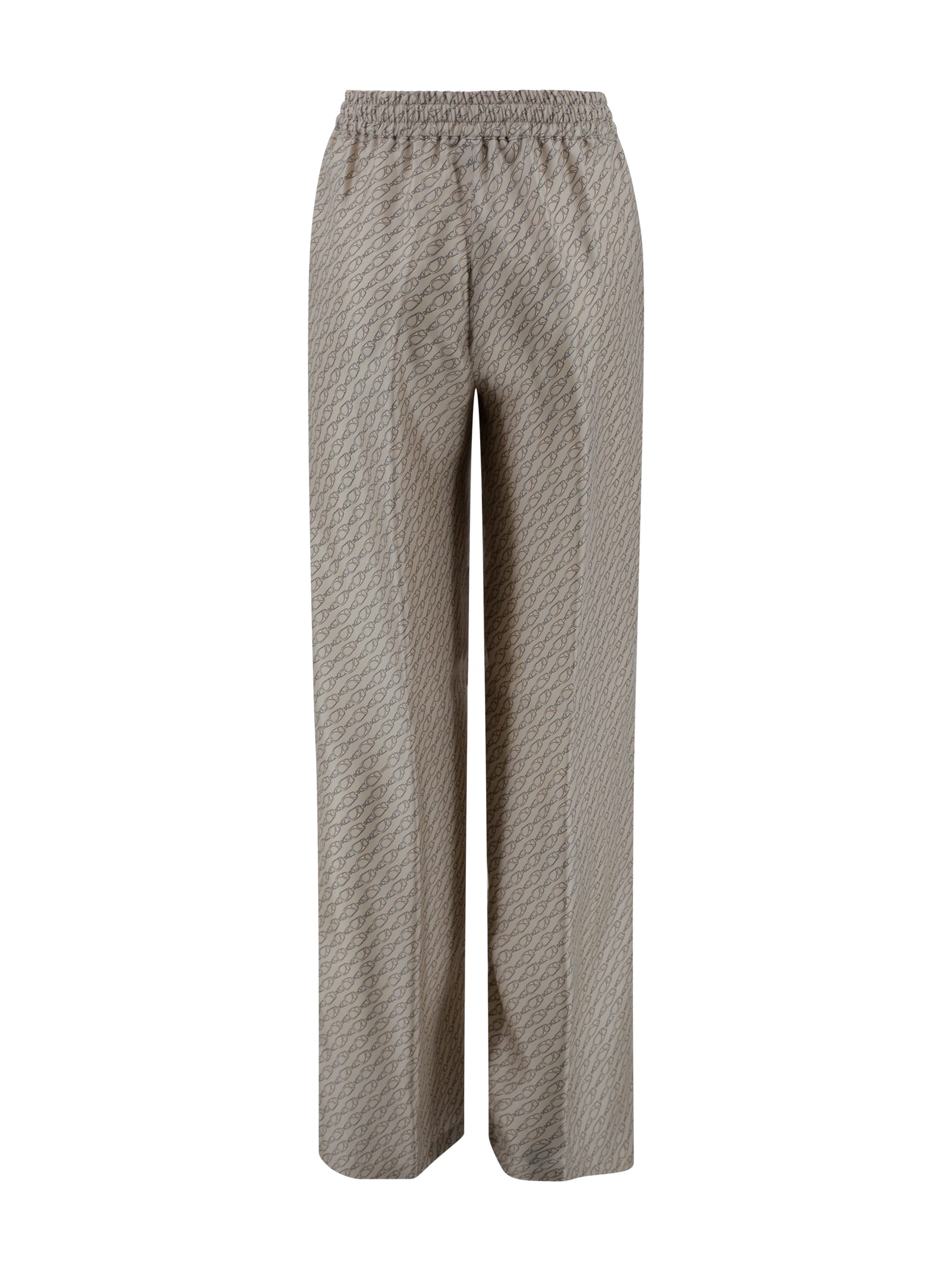 Herno Trousers With Hanging Hook Print In Brown