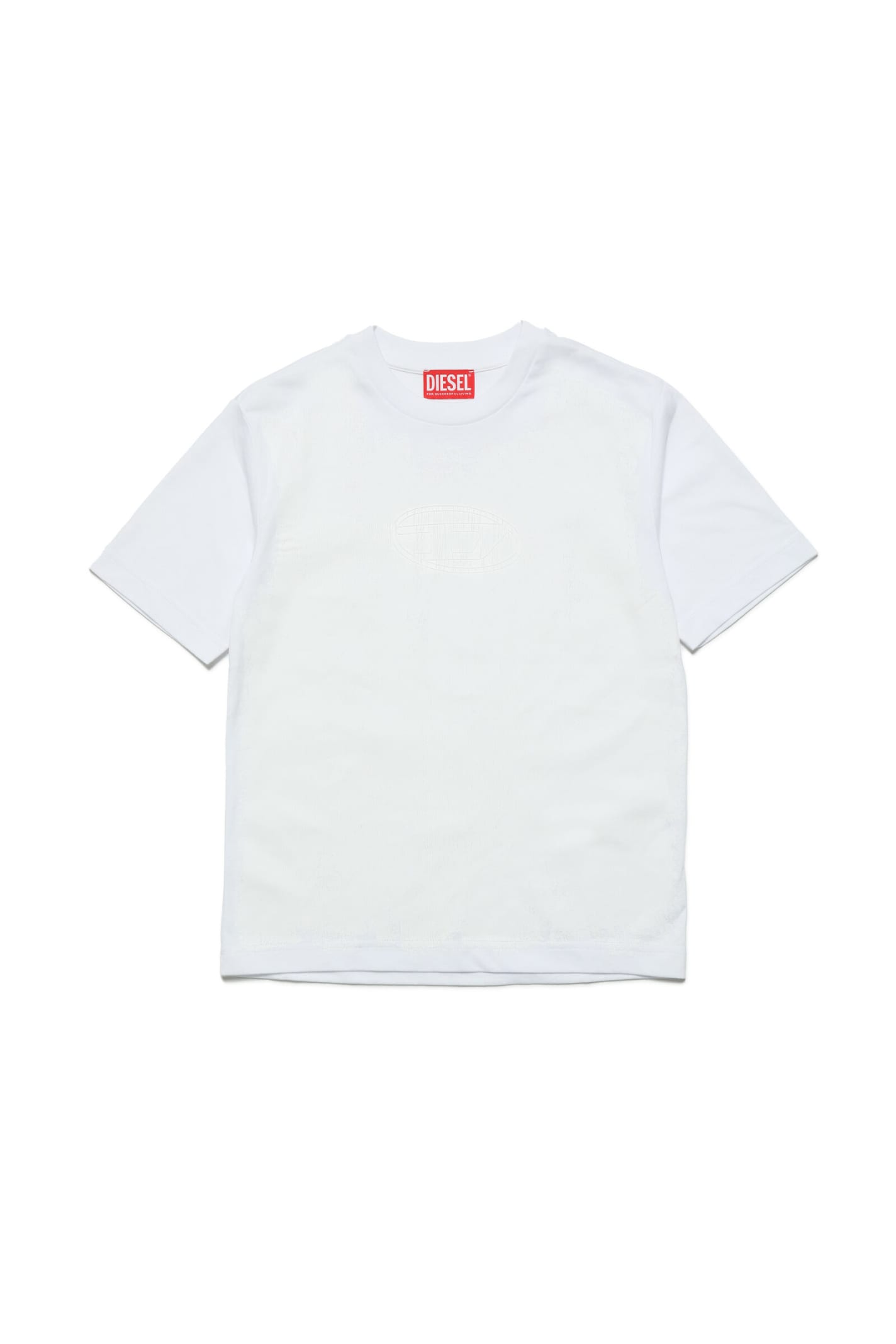 Diesel Kids' Twashe1 Over T-shirt Crew-neck Brushstroke Effect