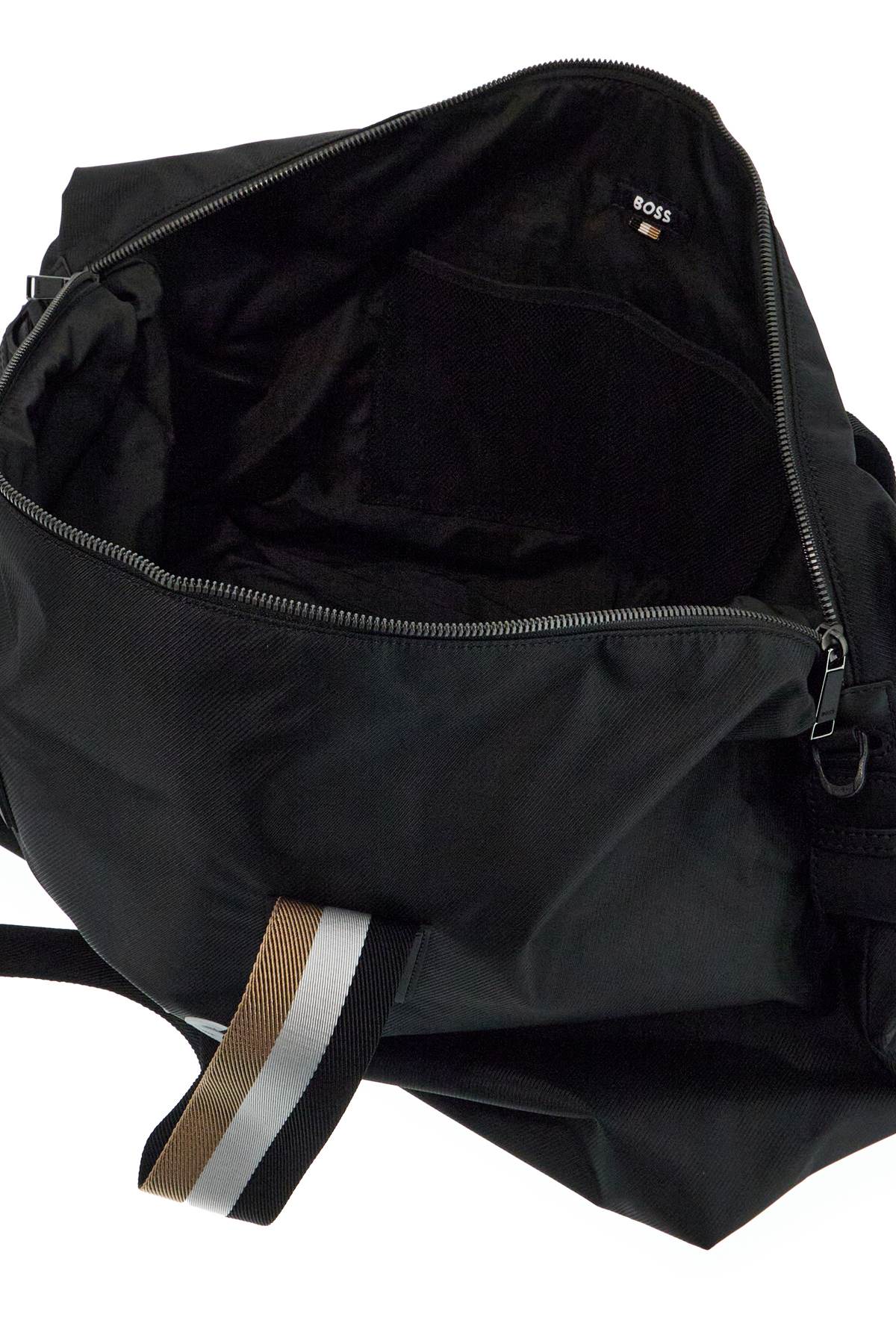 Hugo Boss Black Contrast Logo Signature Duffle Bag In Black