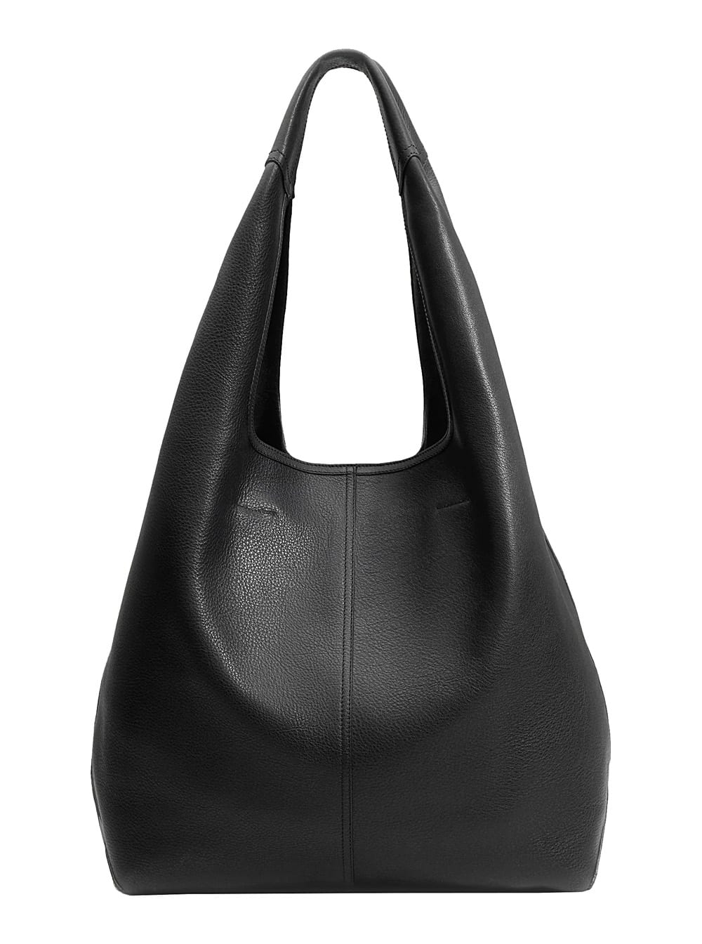 Ami Alexandre Mattiussi Black Smooth Leather Etienne Hobo Bag Black In Black