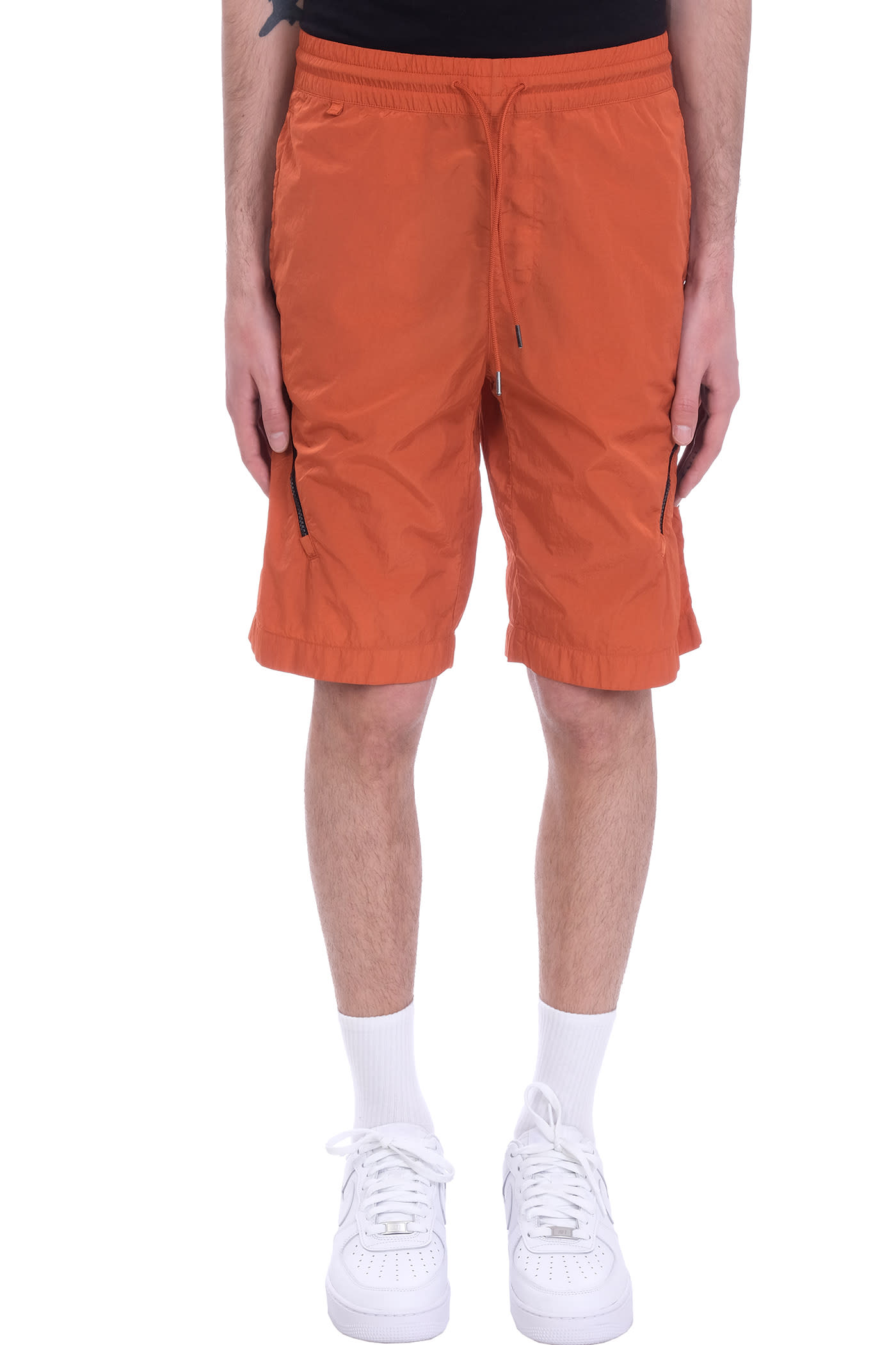 C.P. Company Shorts In Orange Synthetic Fibers