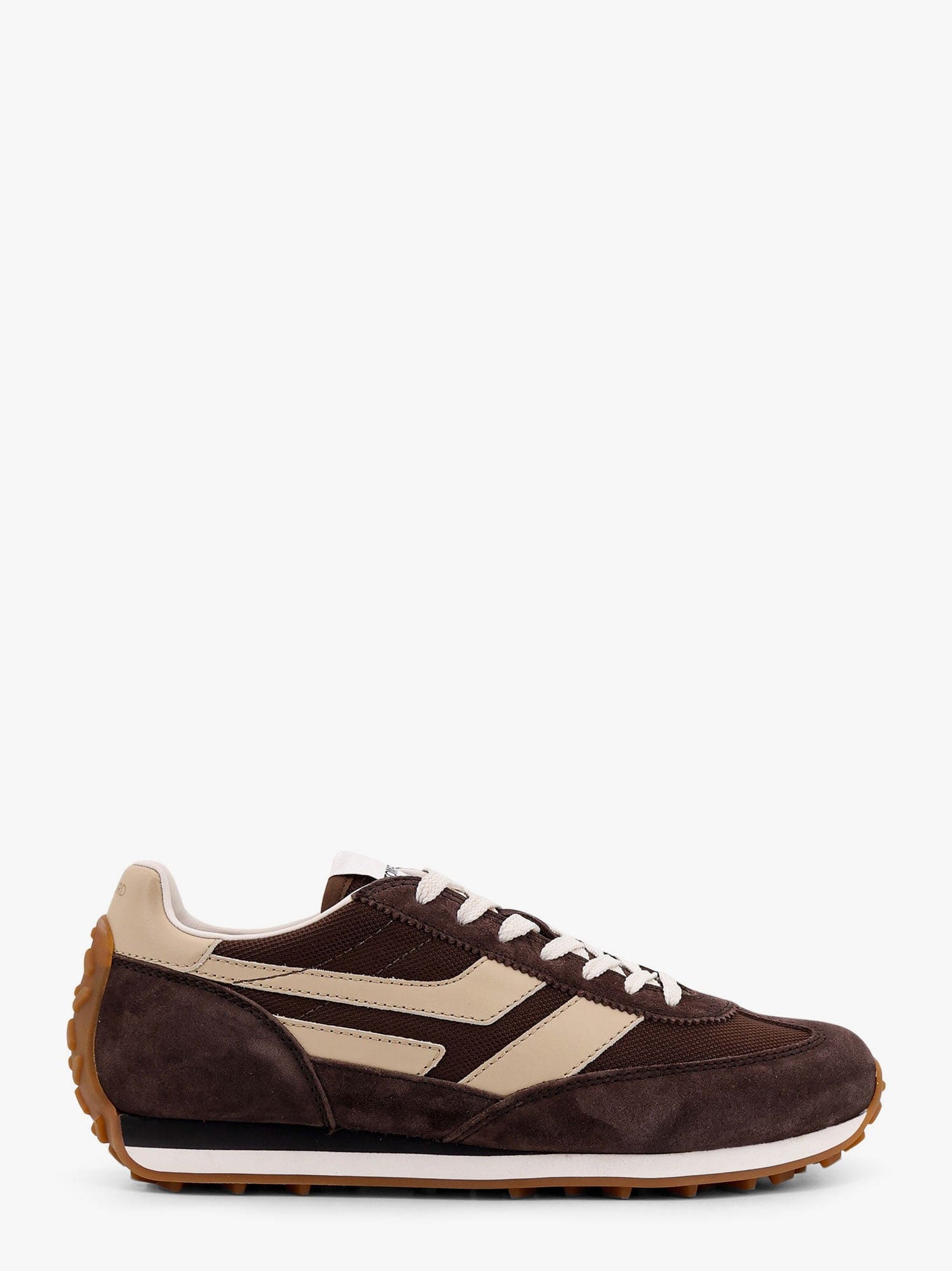 Tom Ford Mick Leather-trimmed Suede And Mesh Sneakers In Brown