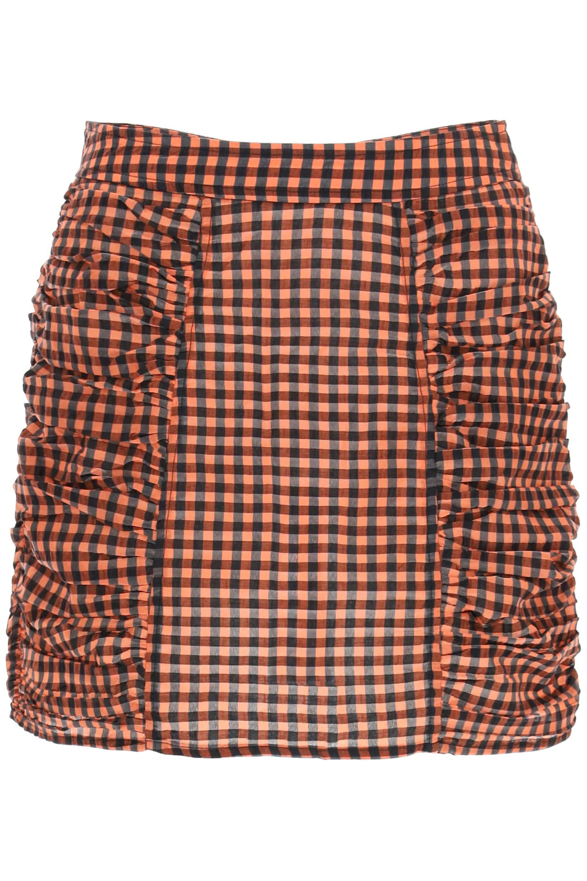 Ganni Seersucker Check Mini Skirt