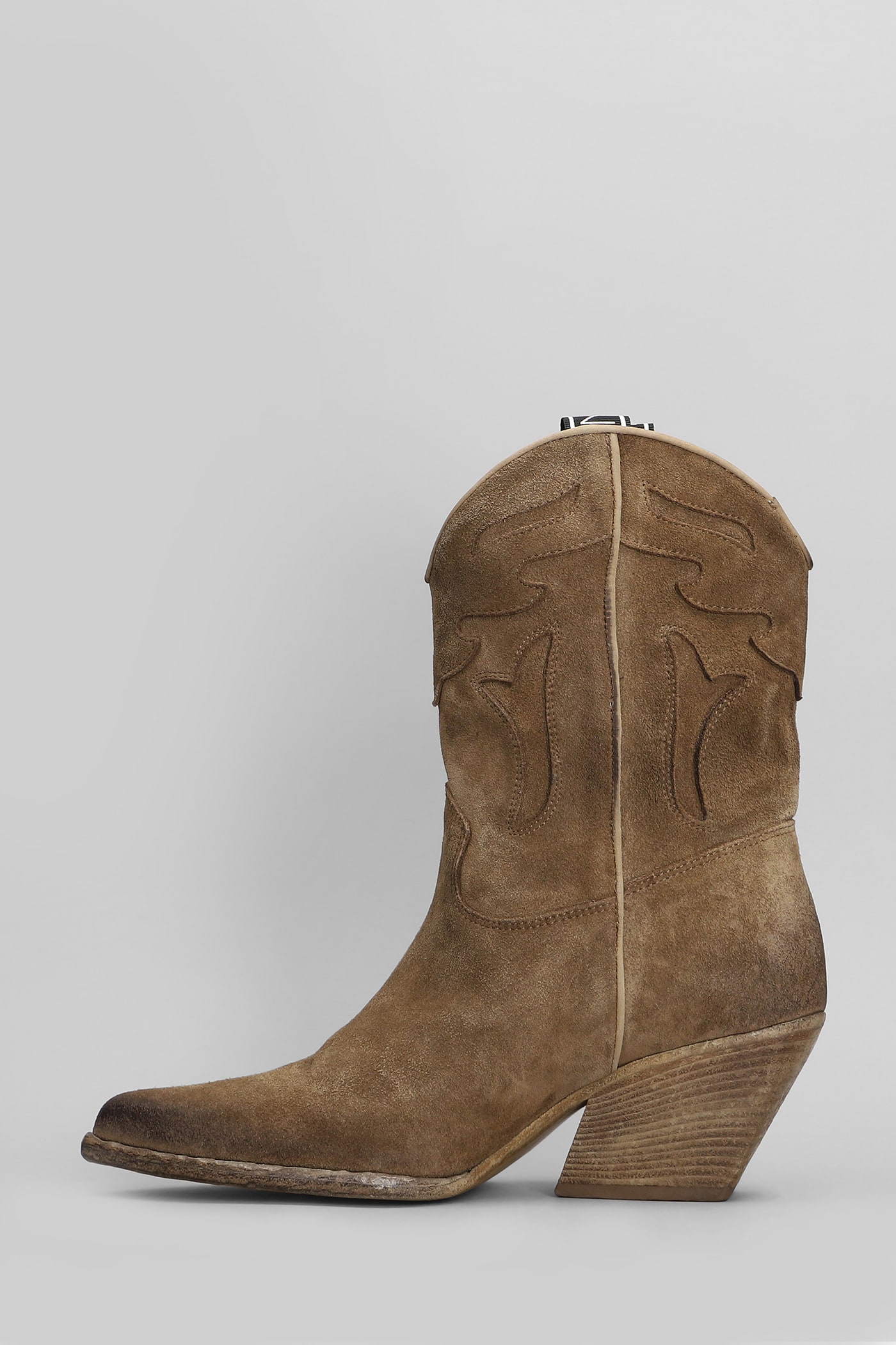 Elena Iachi Texan Ankle Boots In Camel