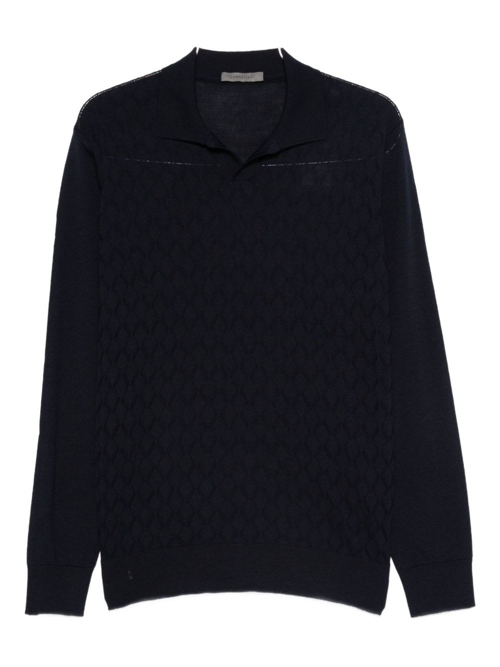 Corneliani Wool Sweater In Blue