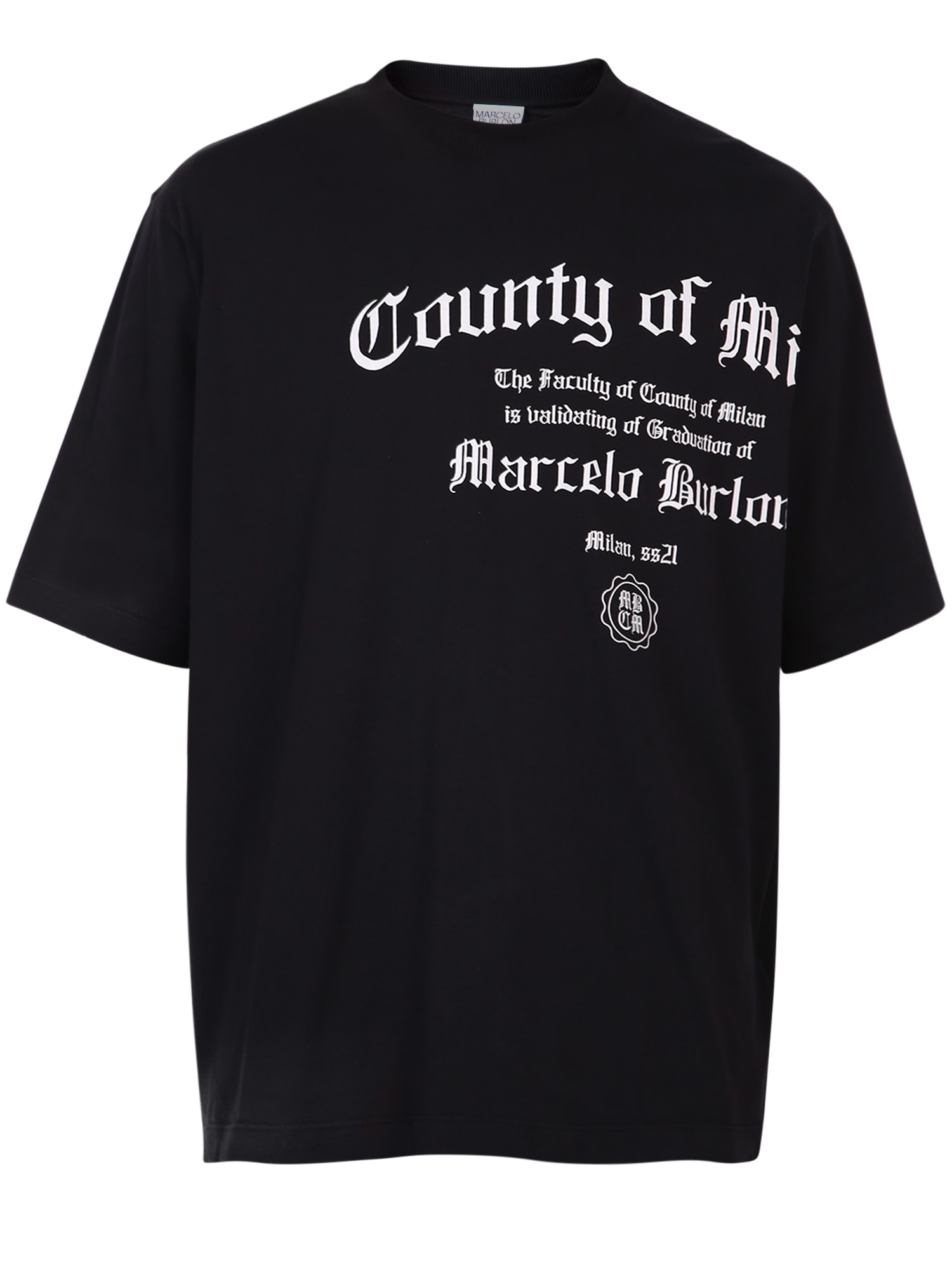 MARCELO BURLON COUNTY OF MILAN PRINTED T-SHIRT,CMAA054R21 JER005 1001