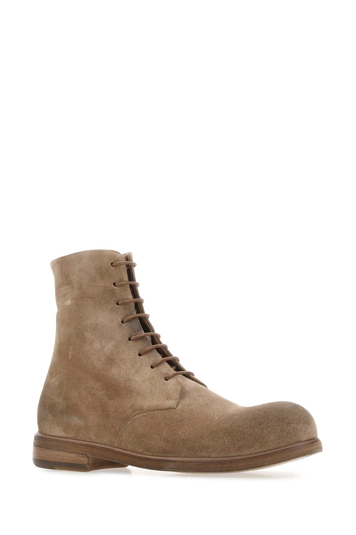 Marsèll Biscuit Suede Zucca Ankle Boots In Natural