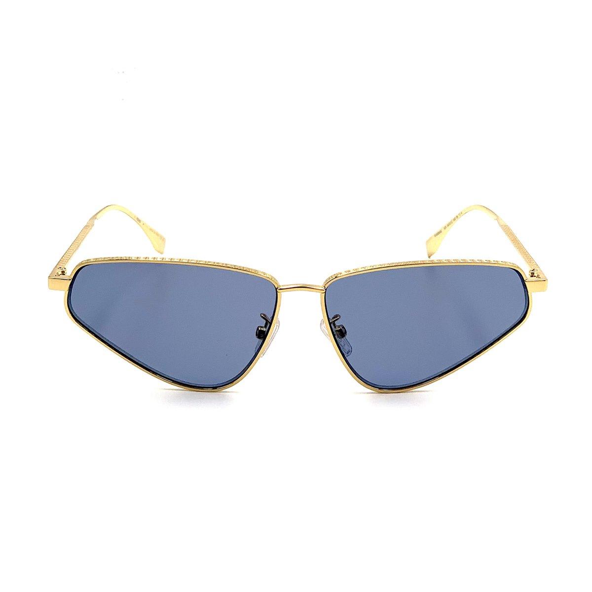 Shop Fendi Triangle Frame Sunglasses Sunglasses In 30v Gold