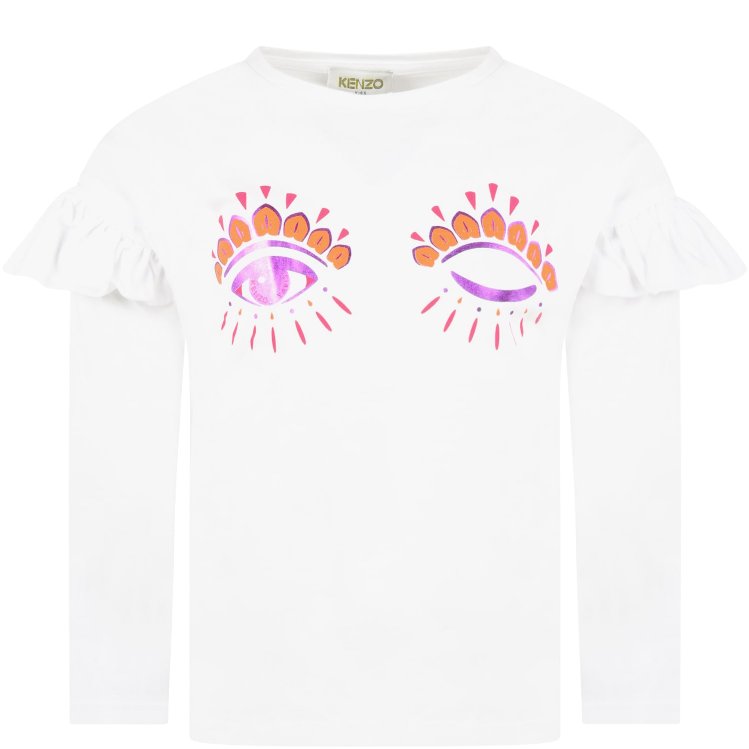 Kenzo Kids White T-shirt For Girl