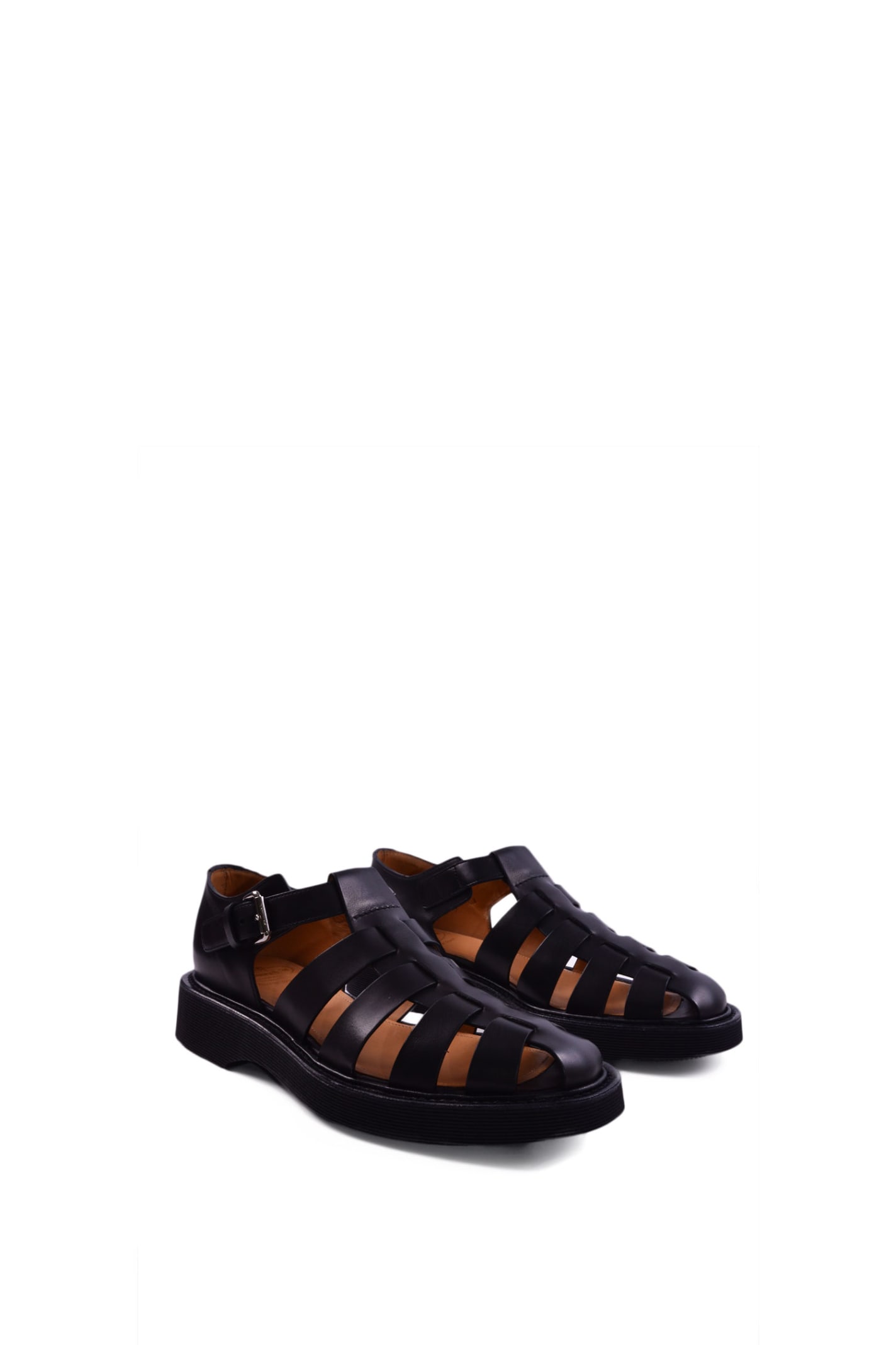 Shop Church's Hove Leather Sandal In Black