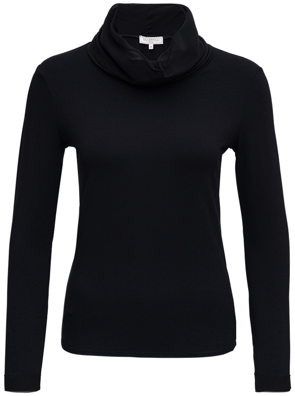 Antonelli Black Modal And Cashmere Sweater