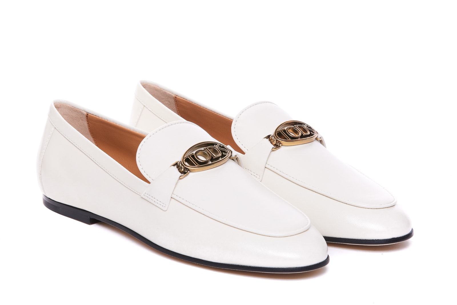 Shop Tod's Loafers In White