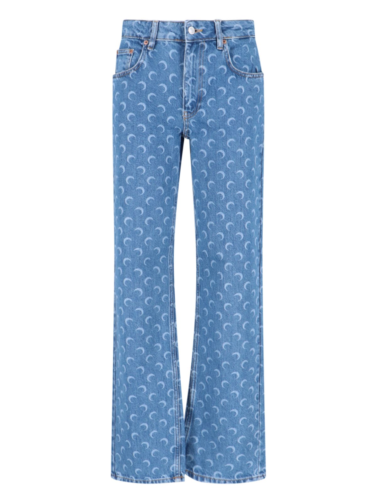 Marine Serre Moon Jeans In Blue