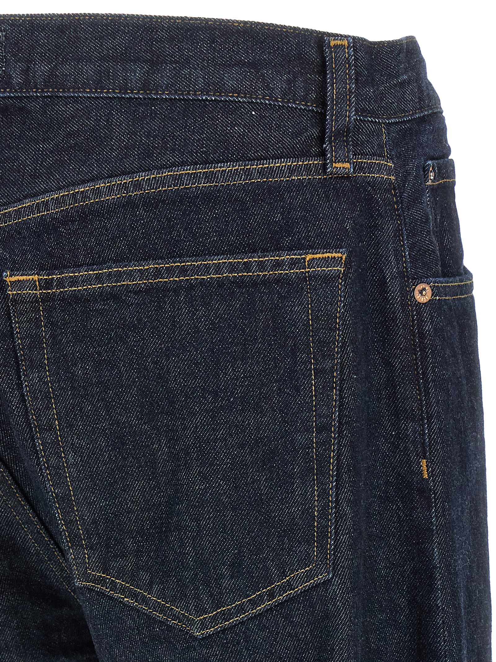 Agolde Magnus Buttoned Jeans In Blue