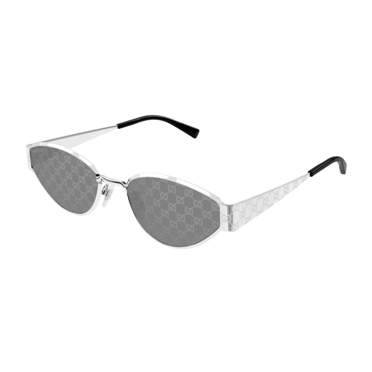 Gucci Gg1853s Linea Sign Gg1853s 002 Silver Smoke Sunglasses