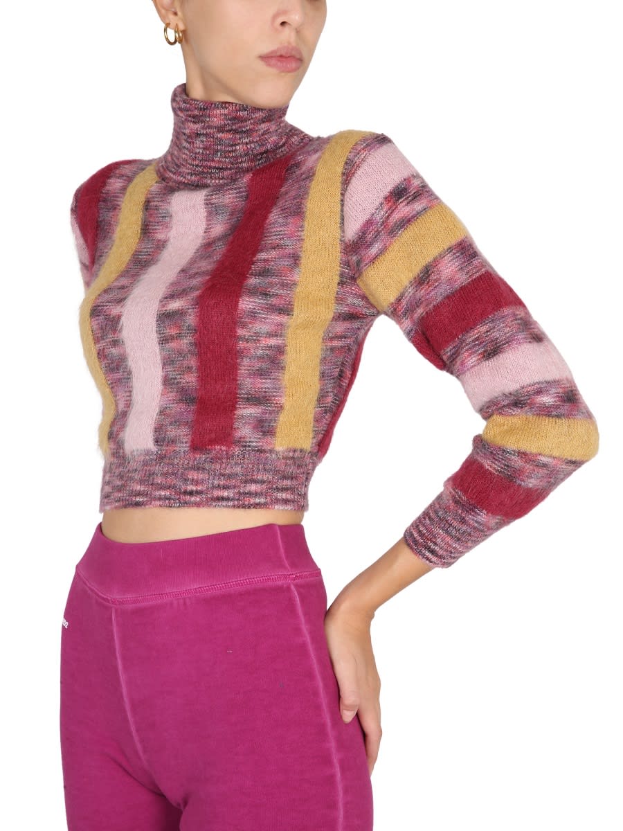 Shop Dsquared2 Cropped Shirt In Multicolour