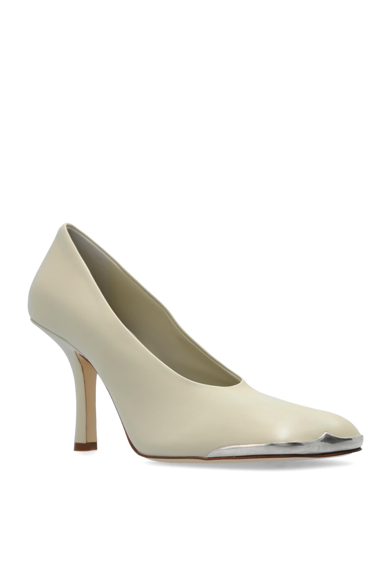 Shop Burberry Heeled Shoes Duck In Grey