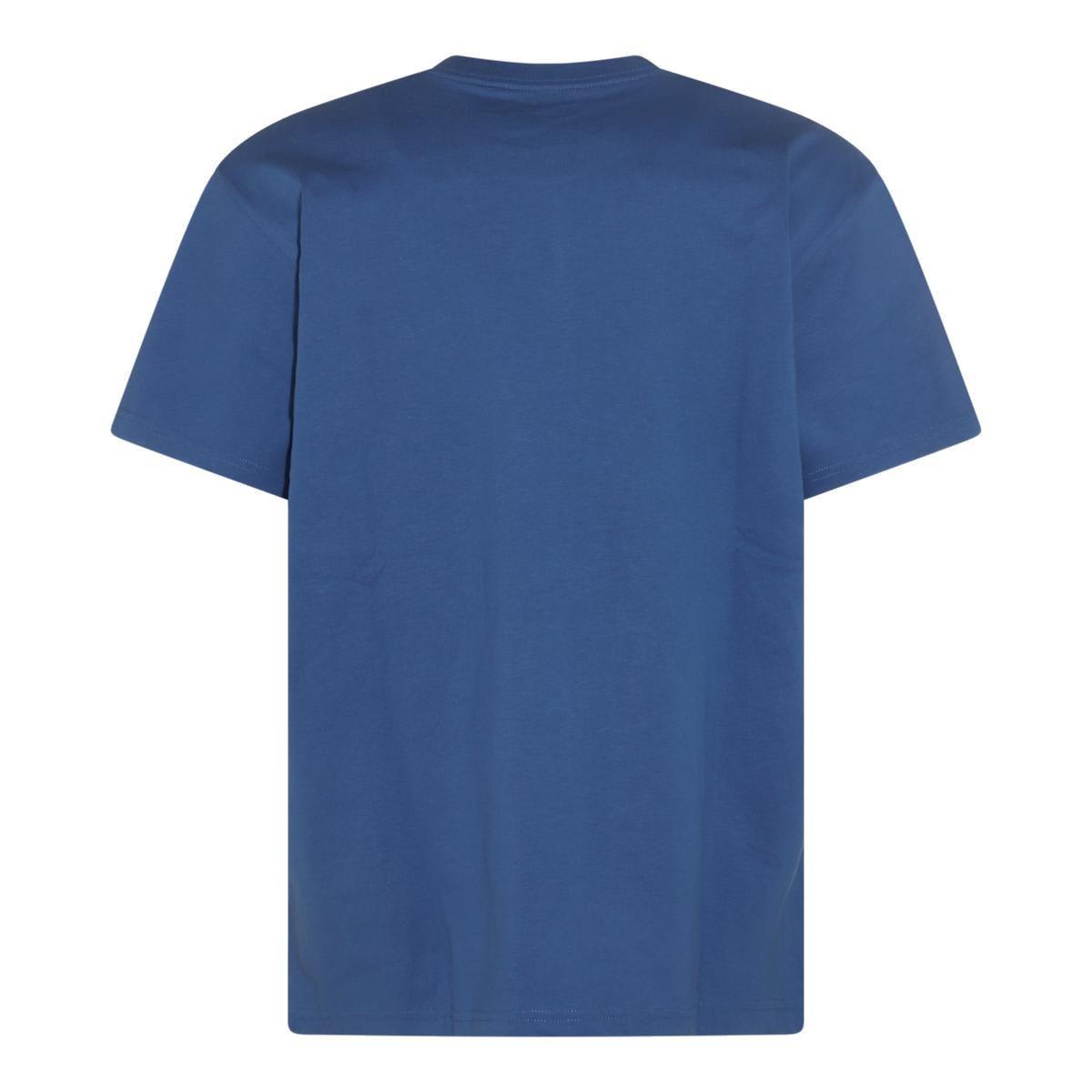 Shop Carhartt Crewneck Short-sleeved T-shirt In Blu