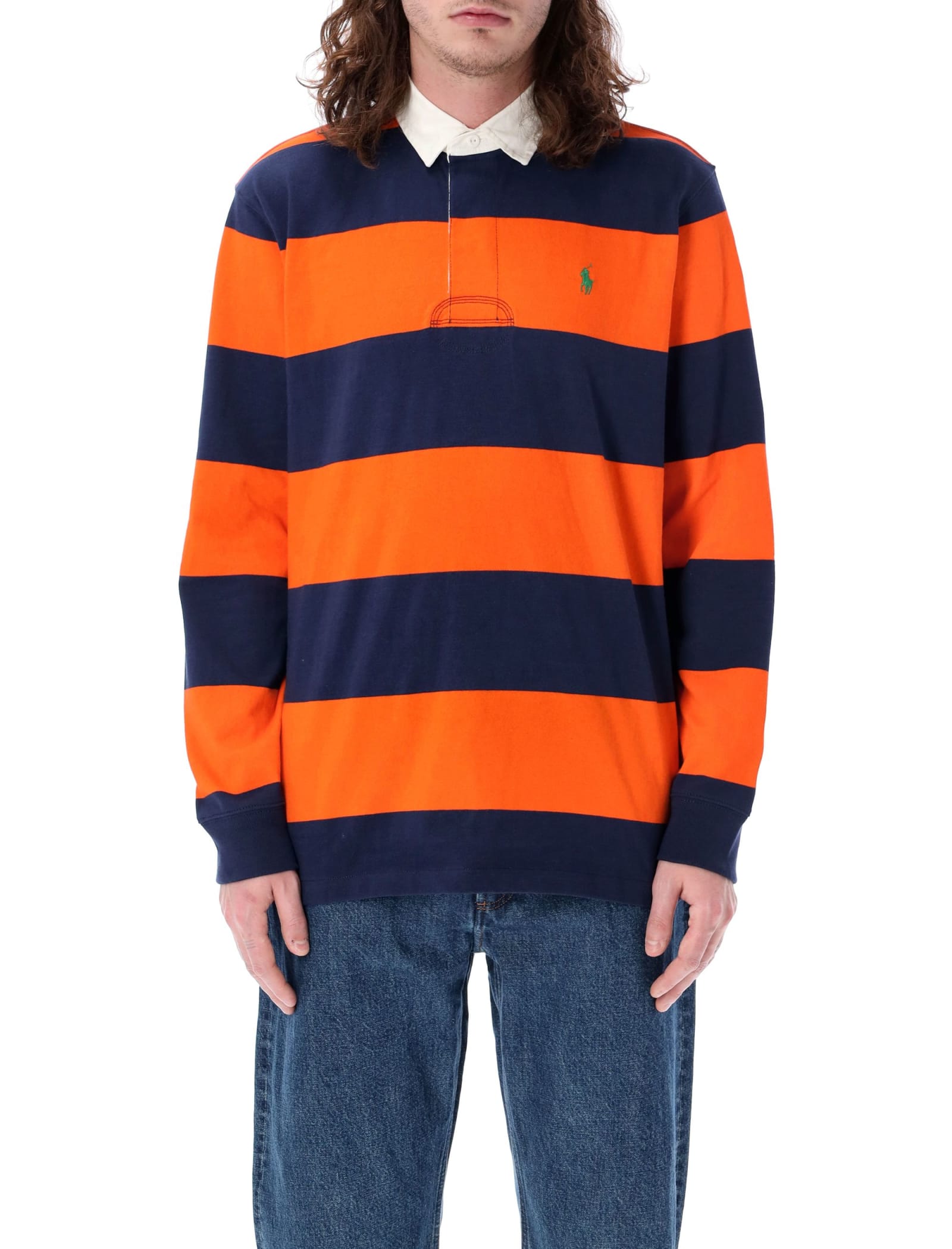 Orange and blue ralph lauren shirt best sale