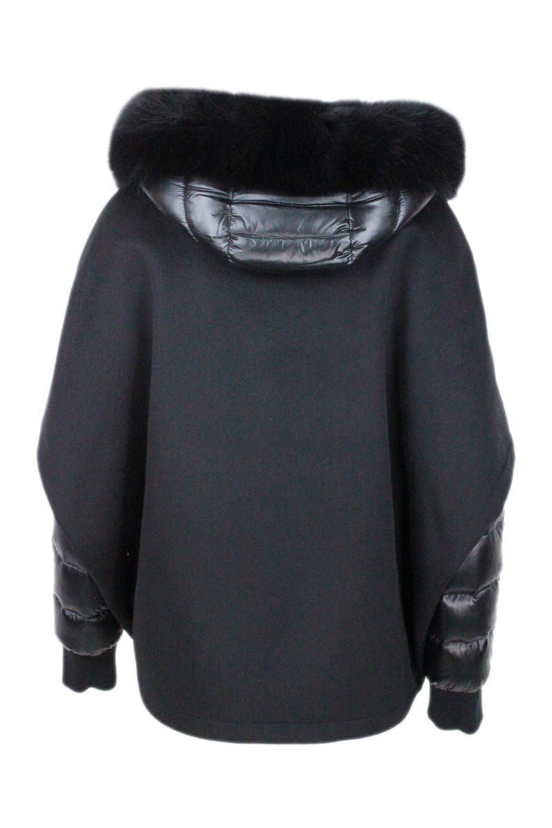 Moorer Wool And Cashmere Jacket In Black