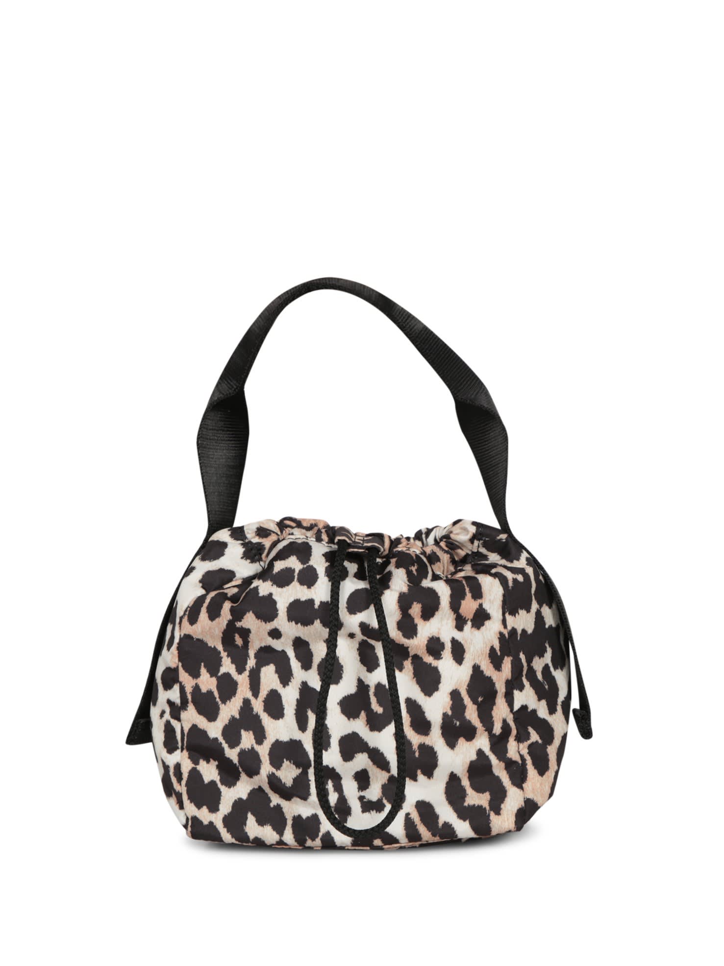 Shop Ganni Leopard Print Tech Pouch Bag In Multi