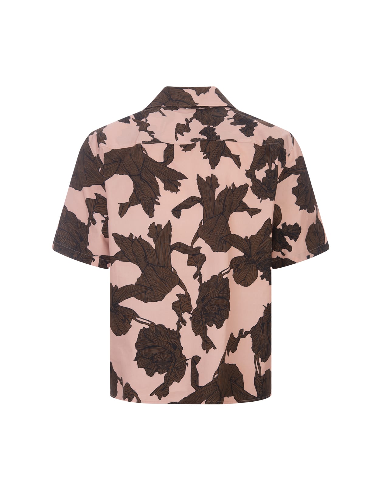 Shop Neil Barrett Pink Shirt With Floral Print