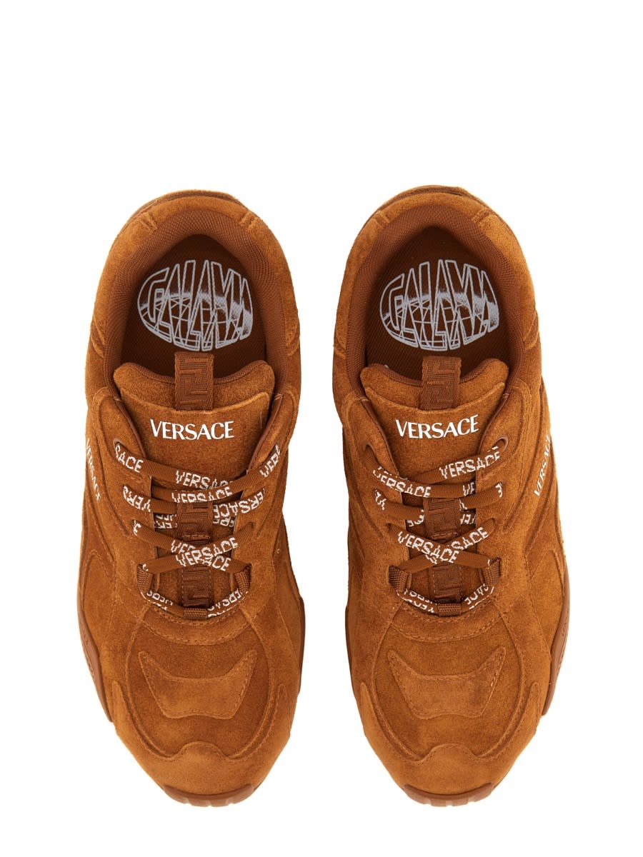 Versace "galaxia" Sneaker In Brown
