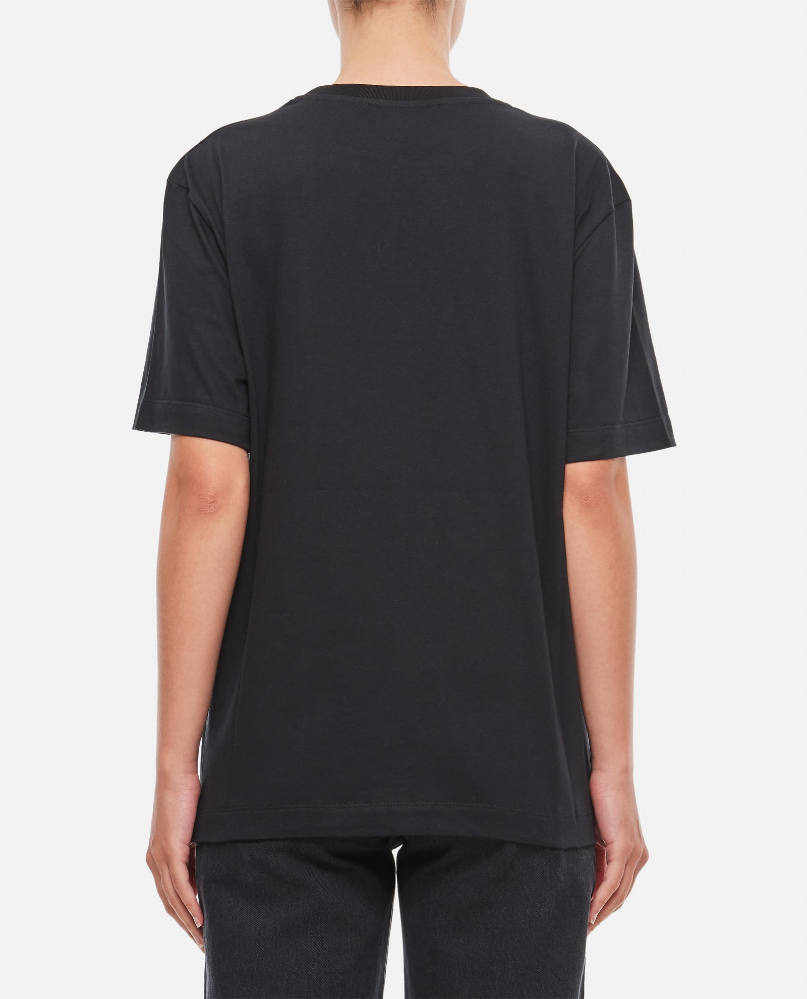 Shop Plan C Short Sleeves Cotton T-shirt In Black