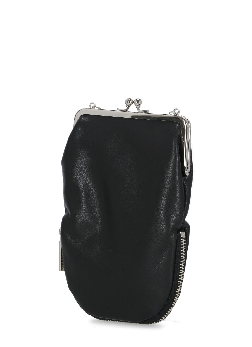 Shop Yohji Yamamoto Leather Pochette In Black