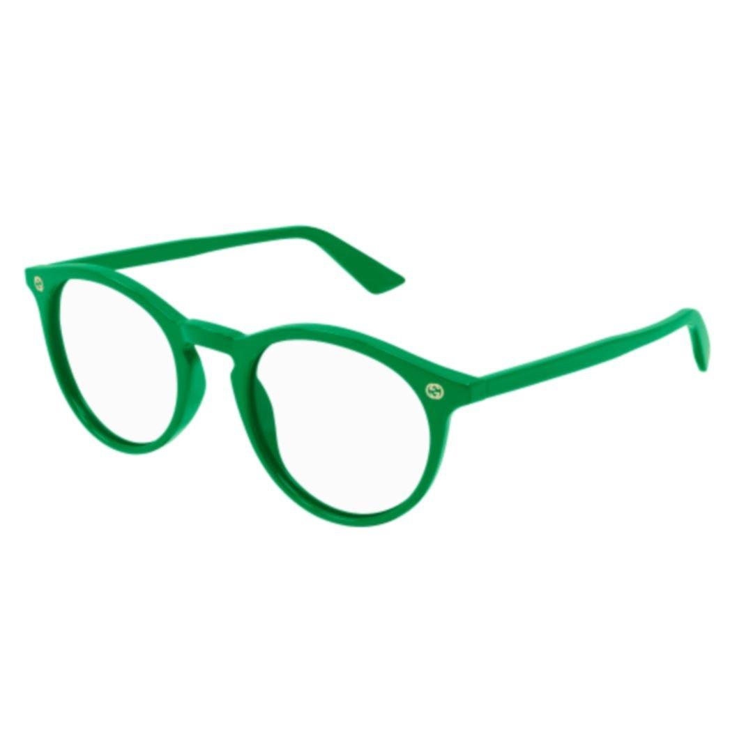 Shop Gucci Round Frame Glasses In 008 Green Green Transpare