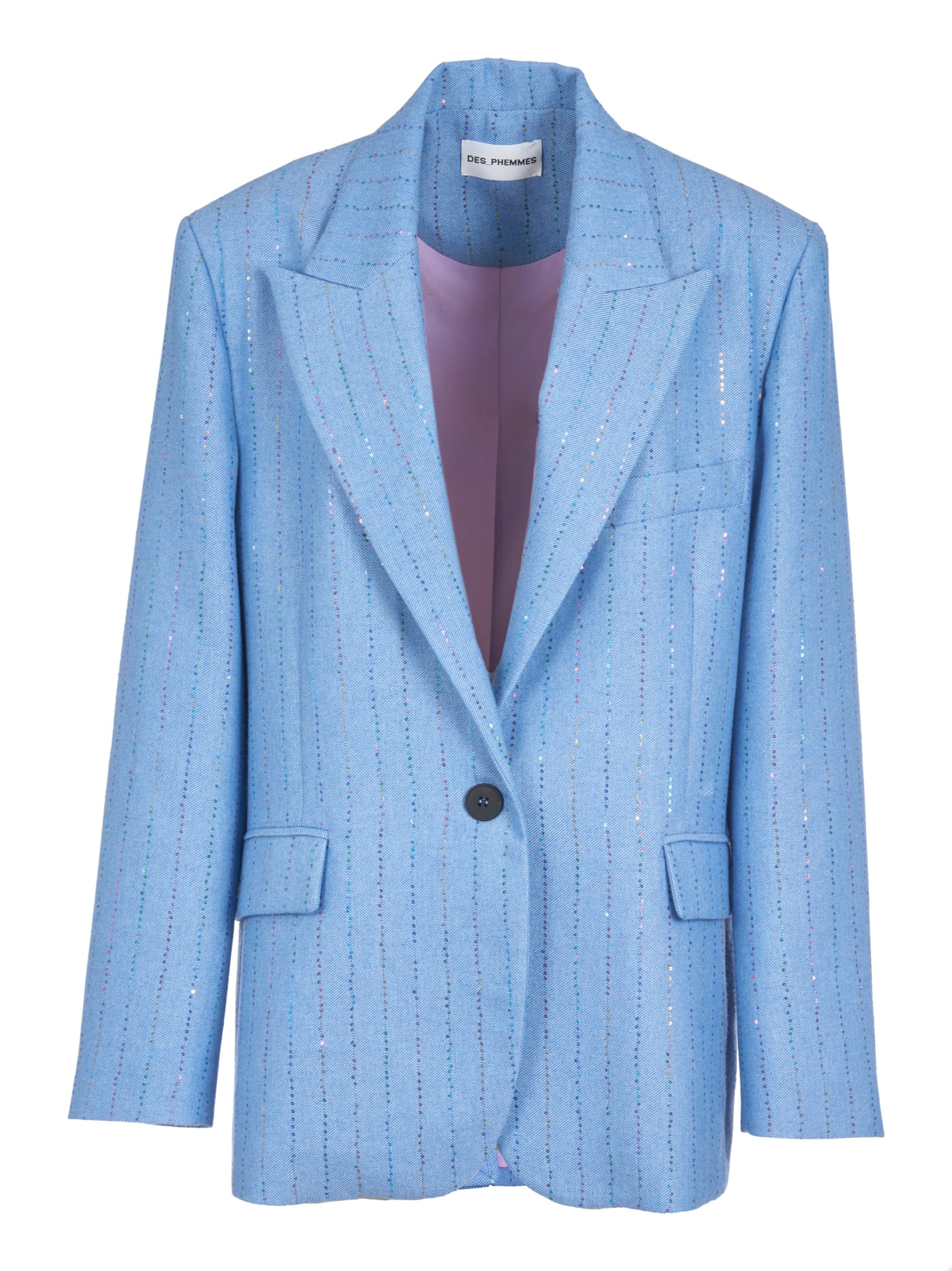 Des Phemmes Stripe Patterned Single-button Blazer