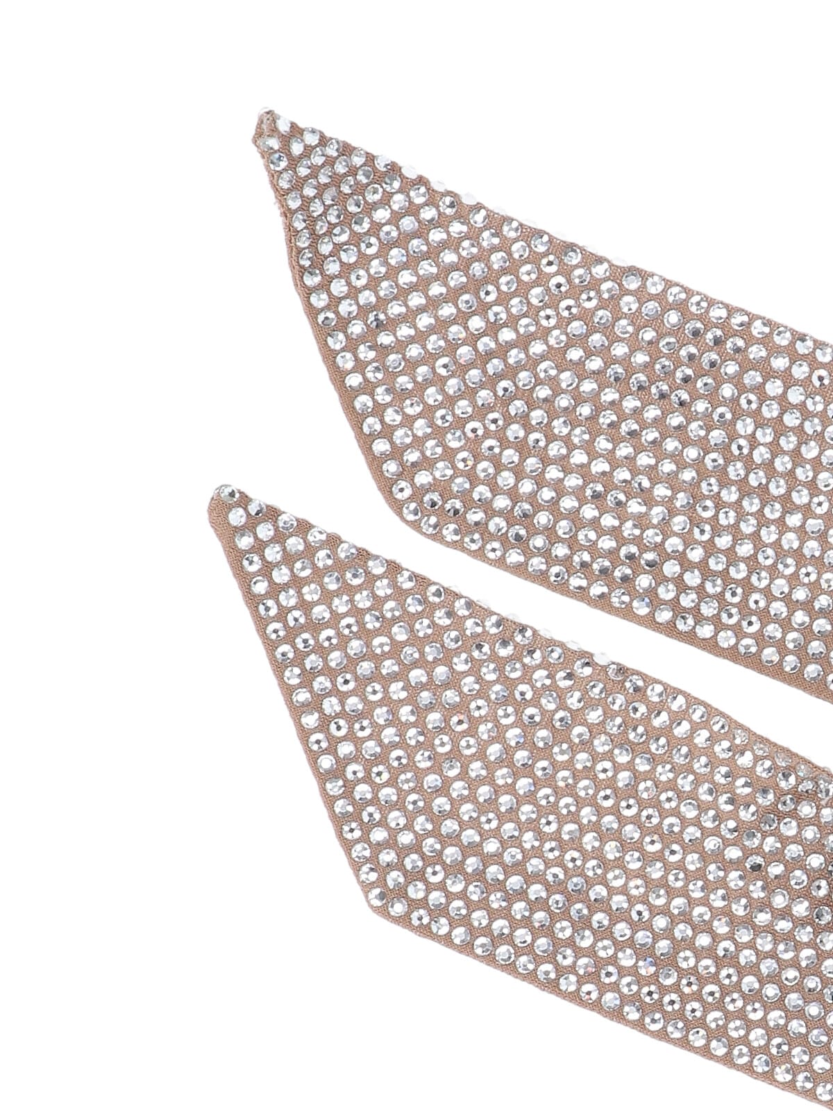 Giuseppe Di Morabito Embellished Scarf With Pointed Ends And Rhinestone Detailing In Gray